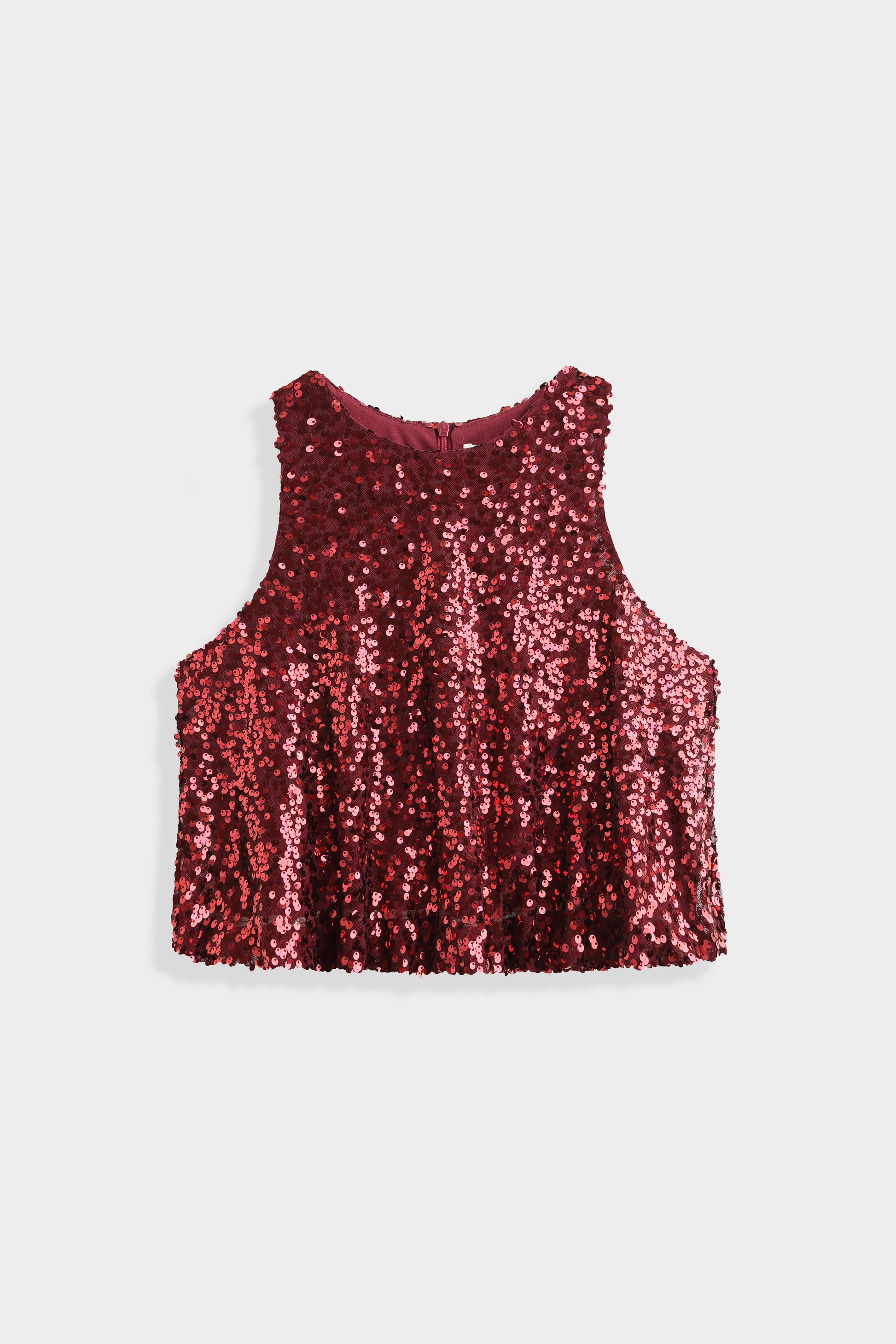 MARYAM SEQUIN TOP - BORDEAUX