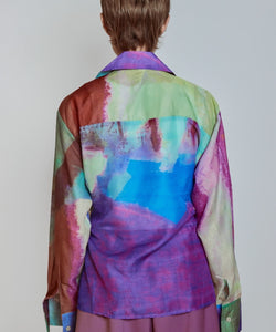 RIVER WRAP BLOUSE - PURPLE