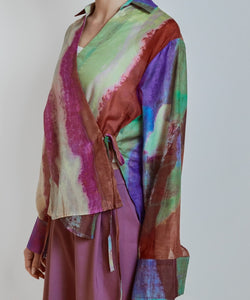 RIVER WRAP BLOUSE - PURPLE