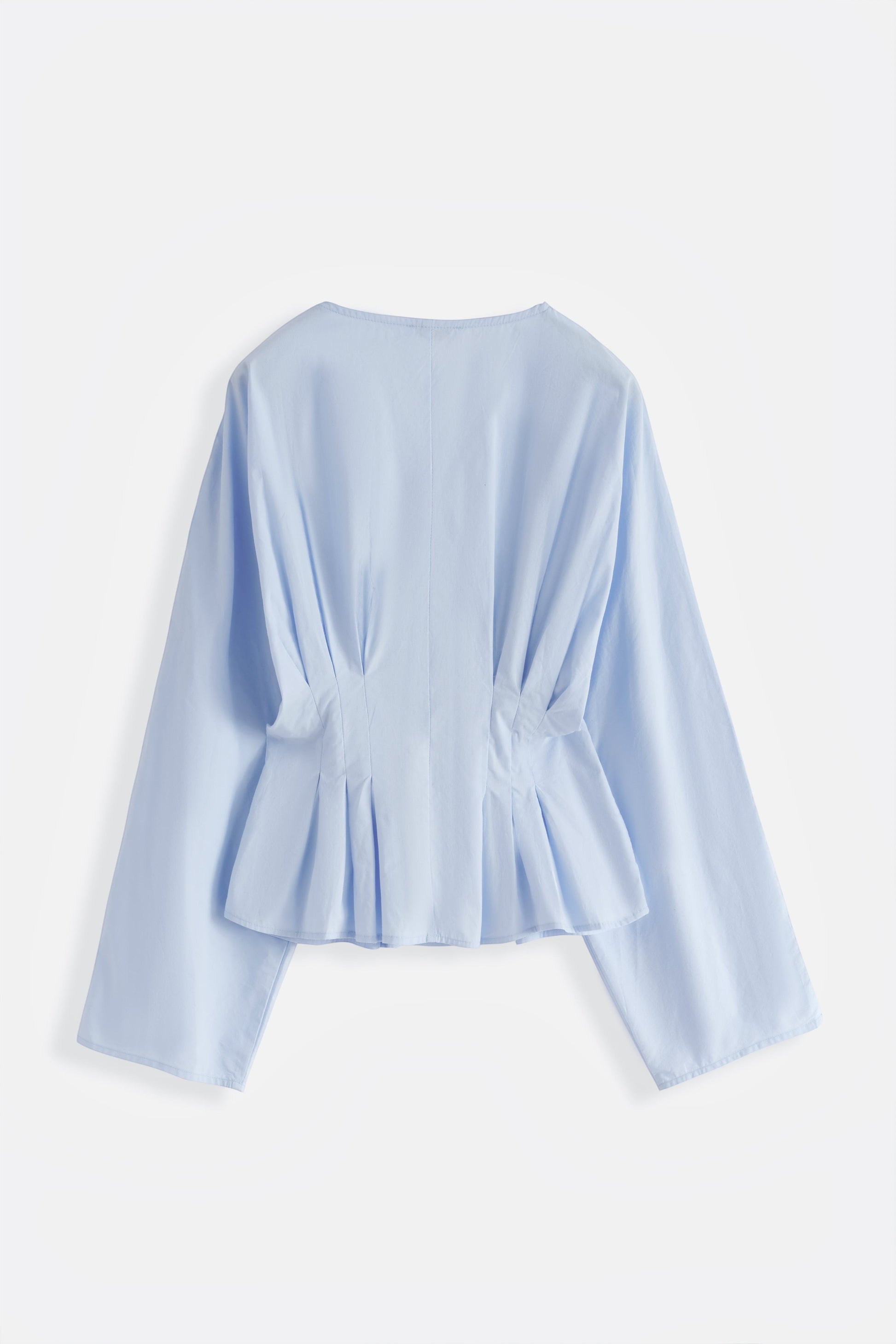 EMMA PLEATED BLOUSE - BLUE