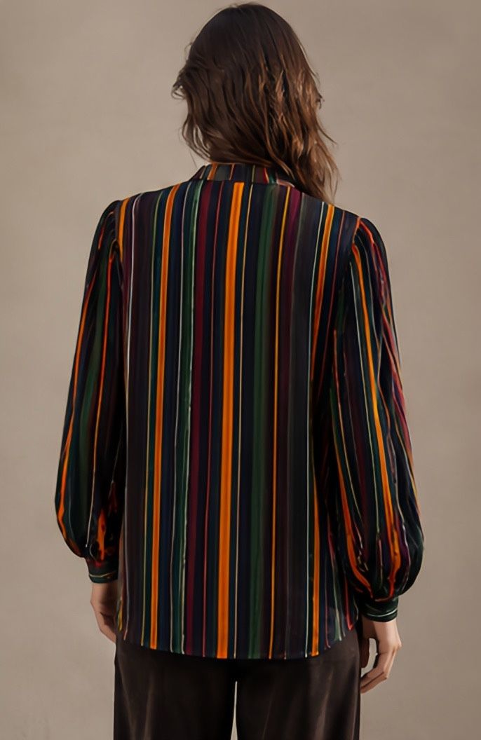 MILLE STRIPED BLOUSE - MULTI