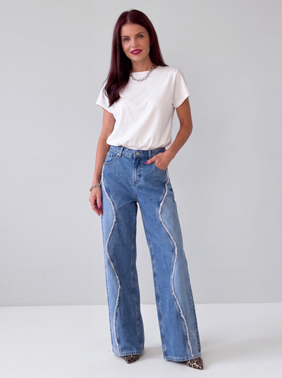 CRUSH SWIRL JEANS - BLUE