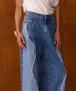 CRUSH SWIRL JEANS - BLUE