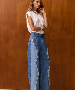 CRUSH SWIRL JEANS - BLUE