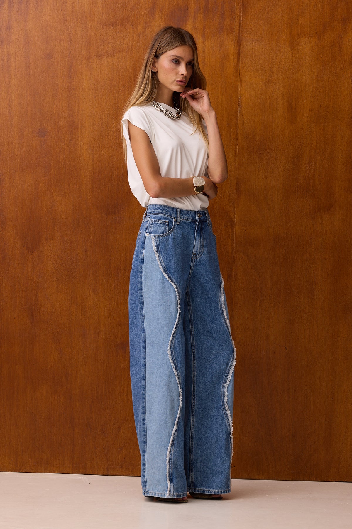 CRUSH SWIRL JEANS - BLUE