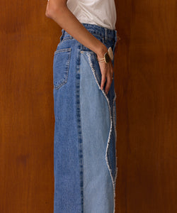 CRUSH SWIRL JEANS - BLUE