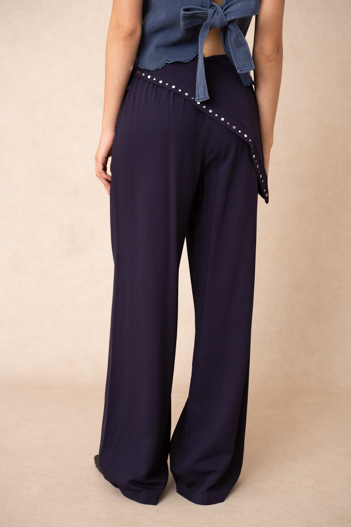 LUMI WRAP PANTS - NAVY