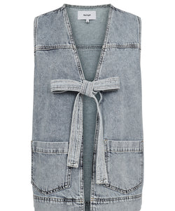 NÜMPH | BROOKLYN VEST - LIGHT BLUE BLEACH