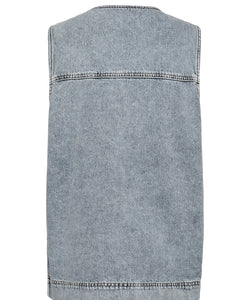 NÜMPH | BROOKLYN VEST - LIGHT BLUE BLEACH