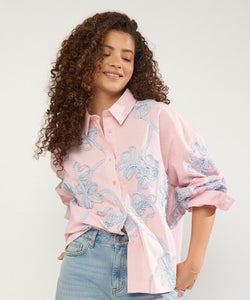 NÜMPH | MELIA OVERSIZE SHIRT - PRISM PINK