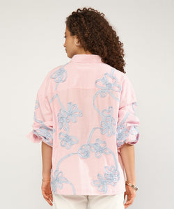 NÜMPH | MELIA OVERSIZE SHIRT - PRISM PINK
