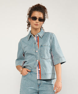 NÜMPH | MALAGA SHIRT - LIGHT BLUE DENIM