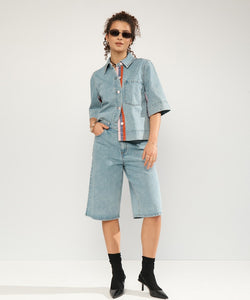 NÜMPH | MALAGA SHIRT - LIGHT BLUE DENIM