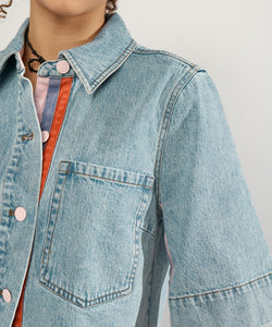 NÜMPH | MALAGA SHIRT - LIGHT BLUE DENIM