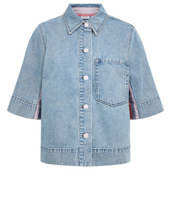 NÜMPH | MALAGA SHIRT - LIGHT BLUE DENIM