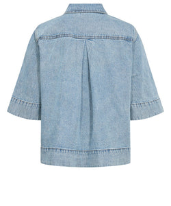 NÜMPH | MALAGA SHIRT - LIGHT BLUE DENIM