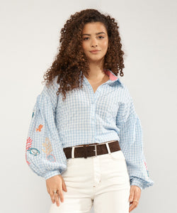NÜMPH | SURFER SHIRT- PLACID BLUE