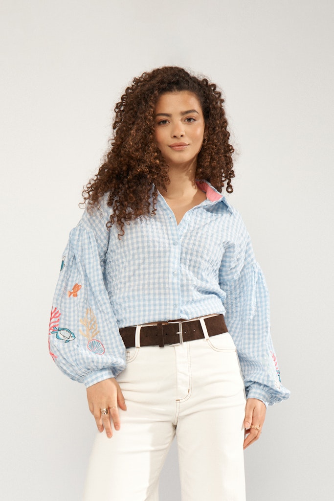 NÜMPH | SURFER SHIRT- PLACID BLUE