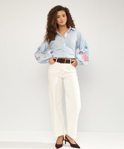 NÜMPH | SURFER SHIRT- PLACID BLUE