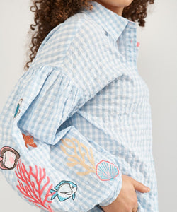 NÜMPH | SURFER SHIRT- PLACID BLUE