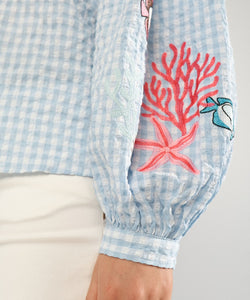 NÜMPH | SURFER SHIRT- PLACID BLUE