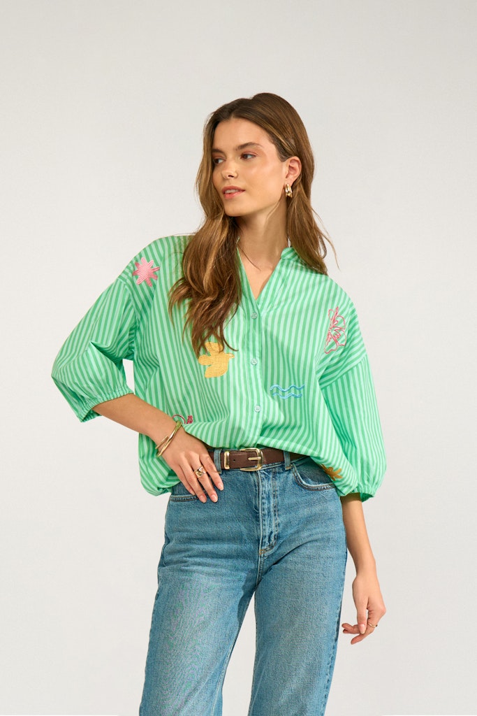 NÜMPH | SEANNE SHIRT - ABSINTHE GREEN