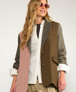 NÜMPH | AVEY HERRINGBONE BLAZER - POLIGNAC