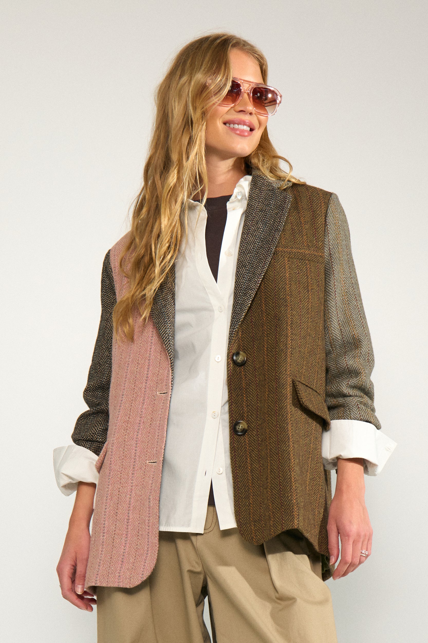 NÜMPH | AVEY HERRINGBONE BLAZER - POLIGNAC