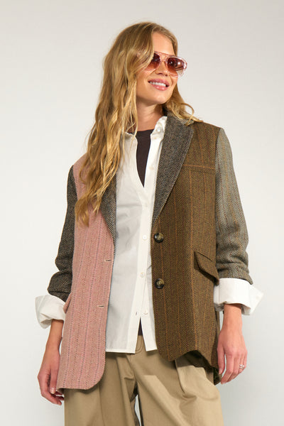 NÜMPH | AVEY HERRINGBONE BLAZER - POLIGNAC