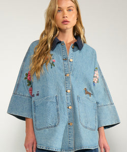 NÜMPH | DENMA OVERSIZE SHIRT - BLUE DENIM