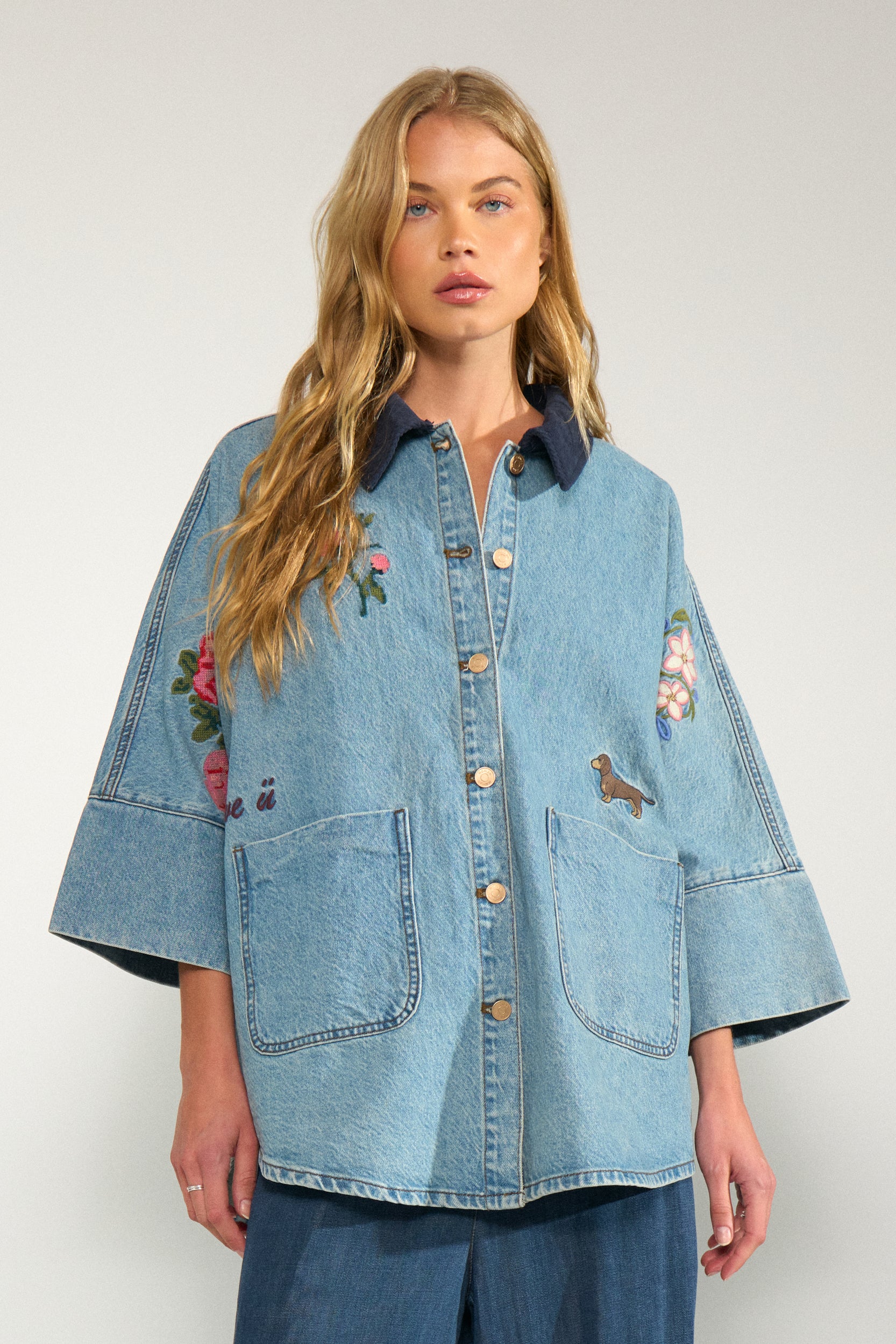 NÜMPH | DENMA OVERSIZE SHIRT - BLUE DENIM