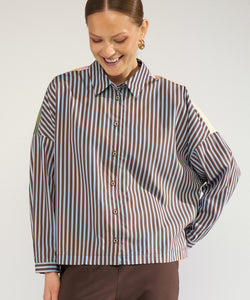 NÜMPH | HIGHLAND BOXY SHIRT - CALLA GREEN