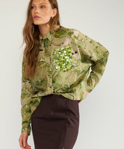 NÜMPH | MARLA SHIRT - CALLA GREEN