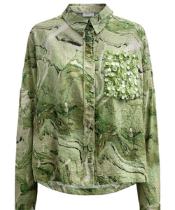 NÜMPH | MARLA SHIRT - CALLA GREEN