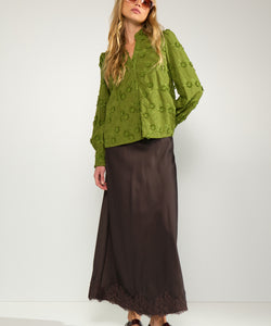 NÜMPH | LENEA SHIRT - CALLA GREEN