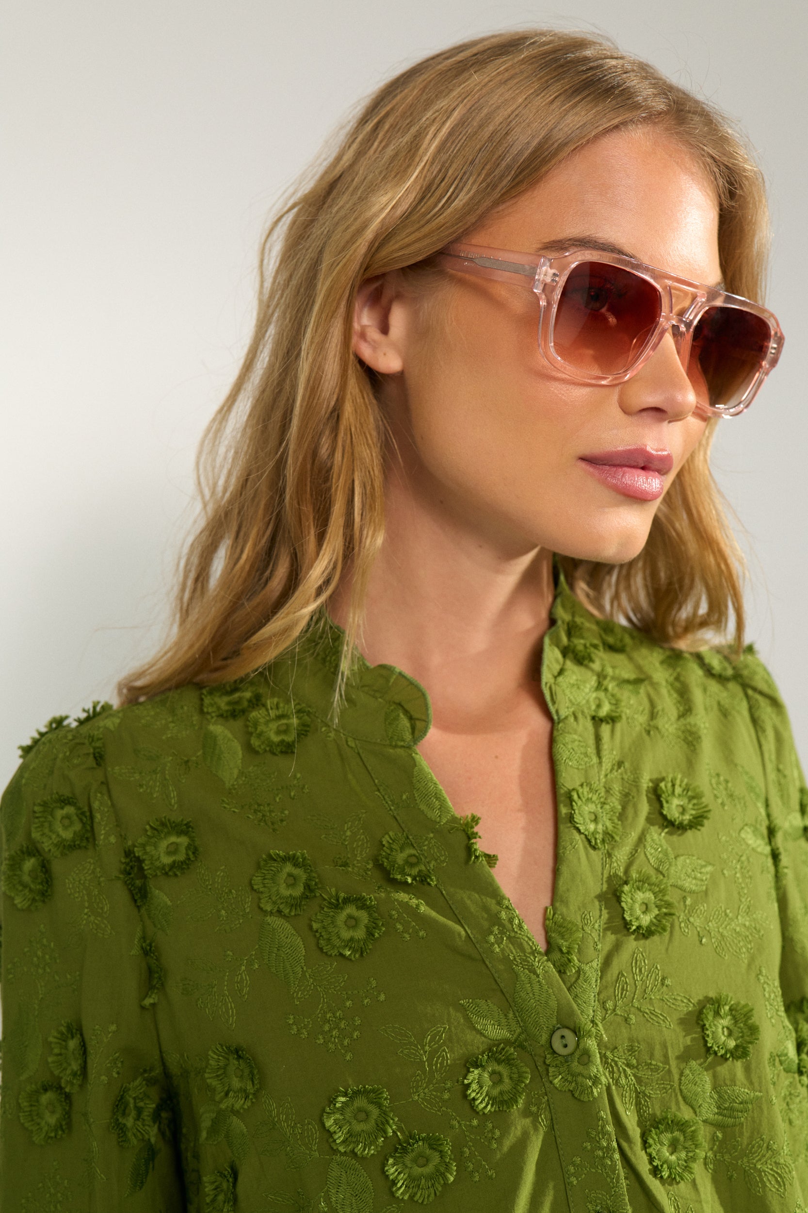 NÜMPH | LENEA SHIRT - CALLA GREEN