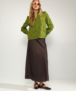NÜMPH | LENEA SHIRT - CALLA GREEN