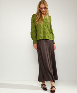 NÜMPH | LENEA SHIRT - CALLA GREEN