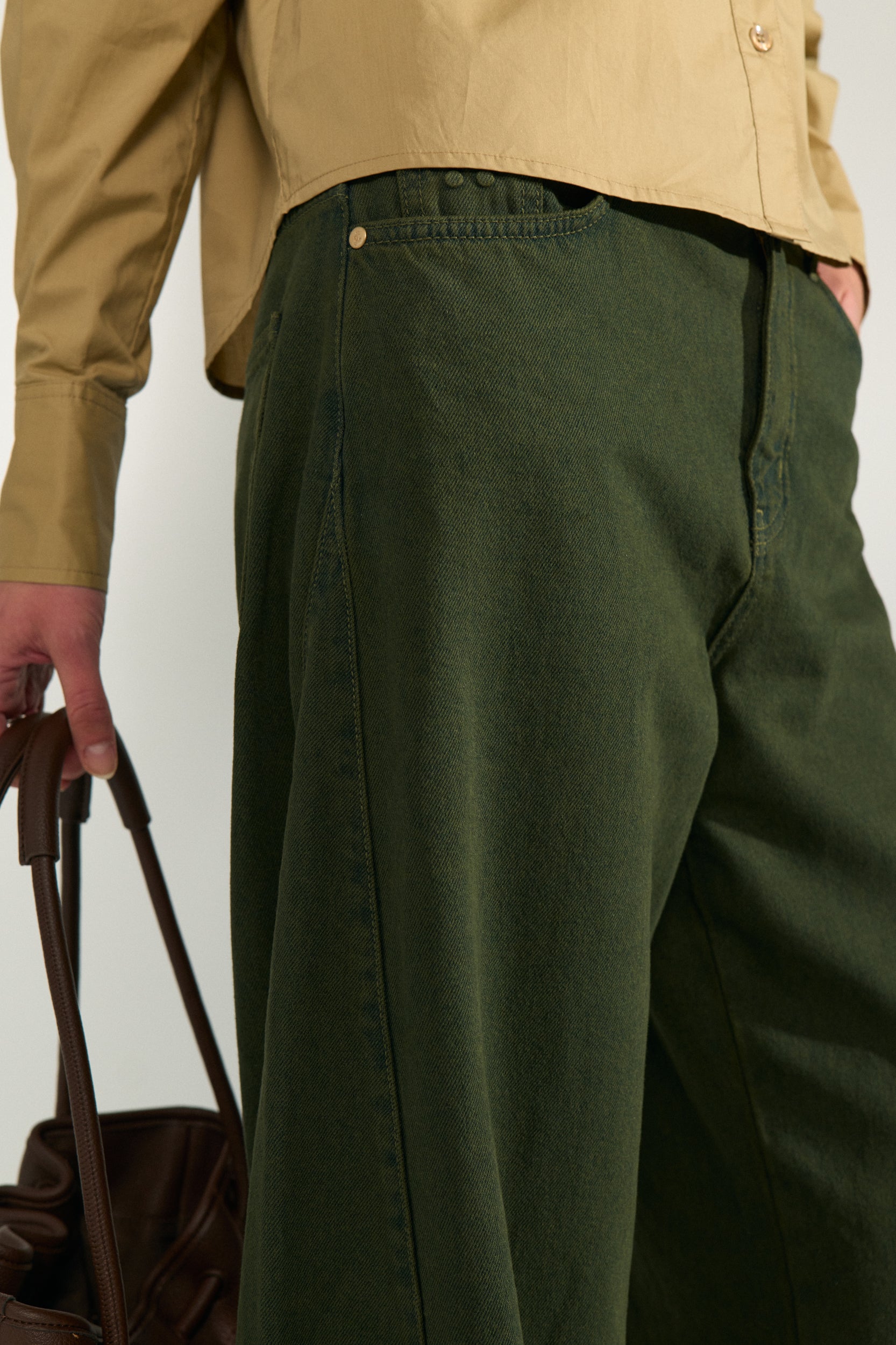 NÜMPH | AMSTERDAM HR BARREL JEANS - FOREST NIGHT
