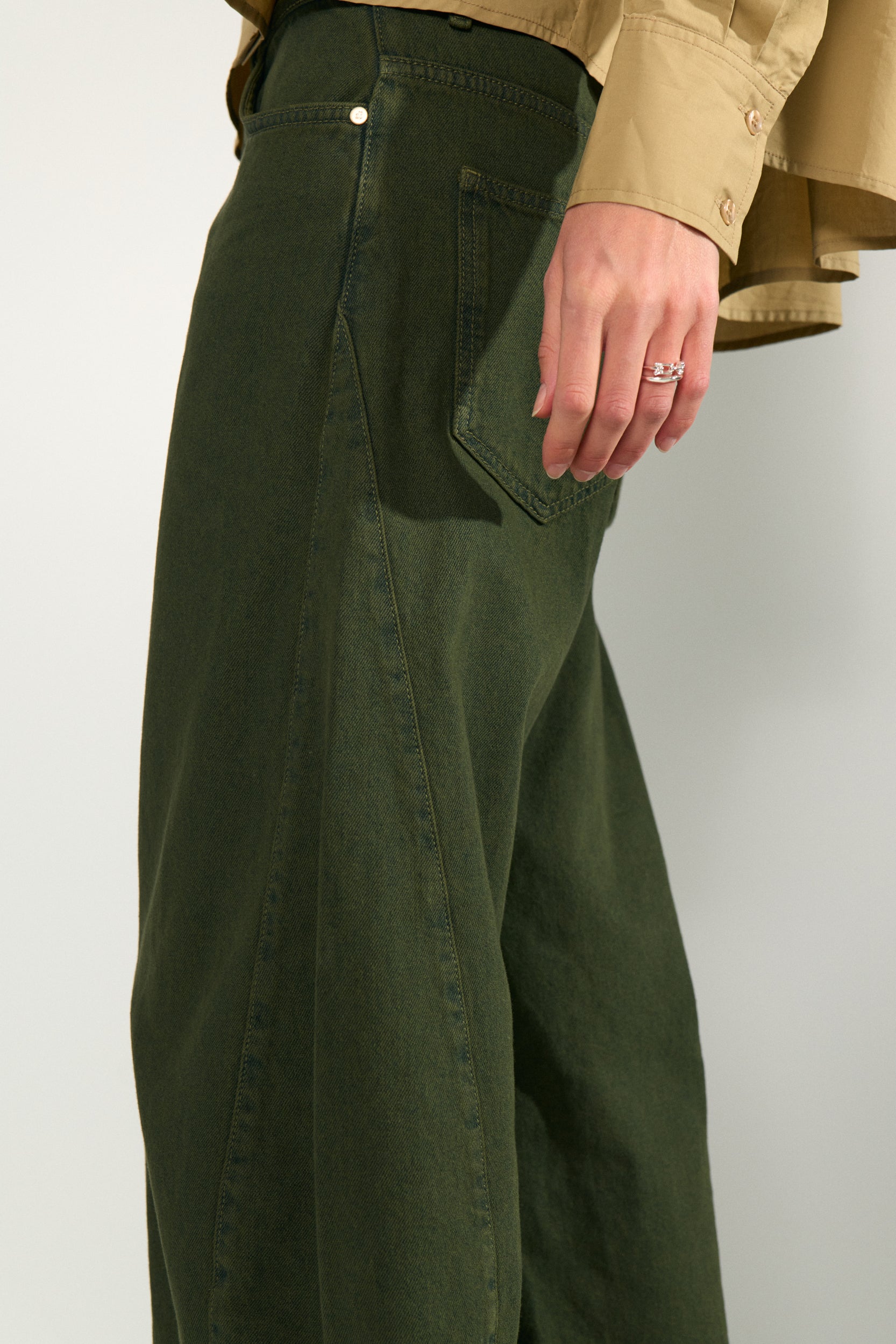 NÜMPH | AMSTERDAM HR BARREL JEANS - FOREST NIGHT