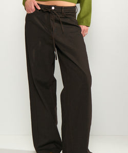 NÜMPH | BROOKLYN HR WIDE JEANS - BLACK COFFEE