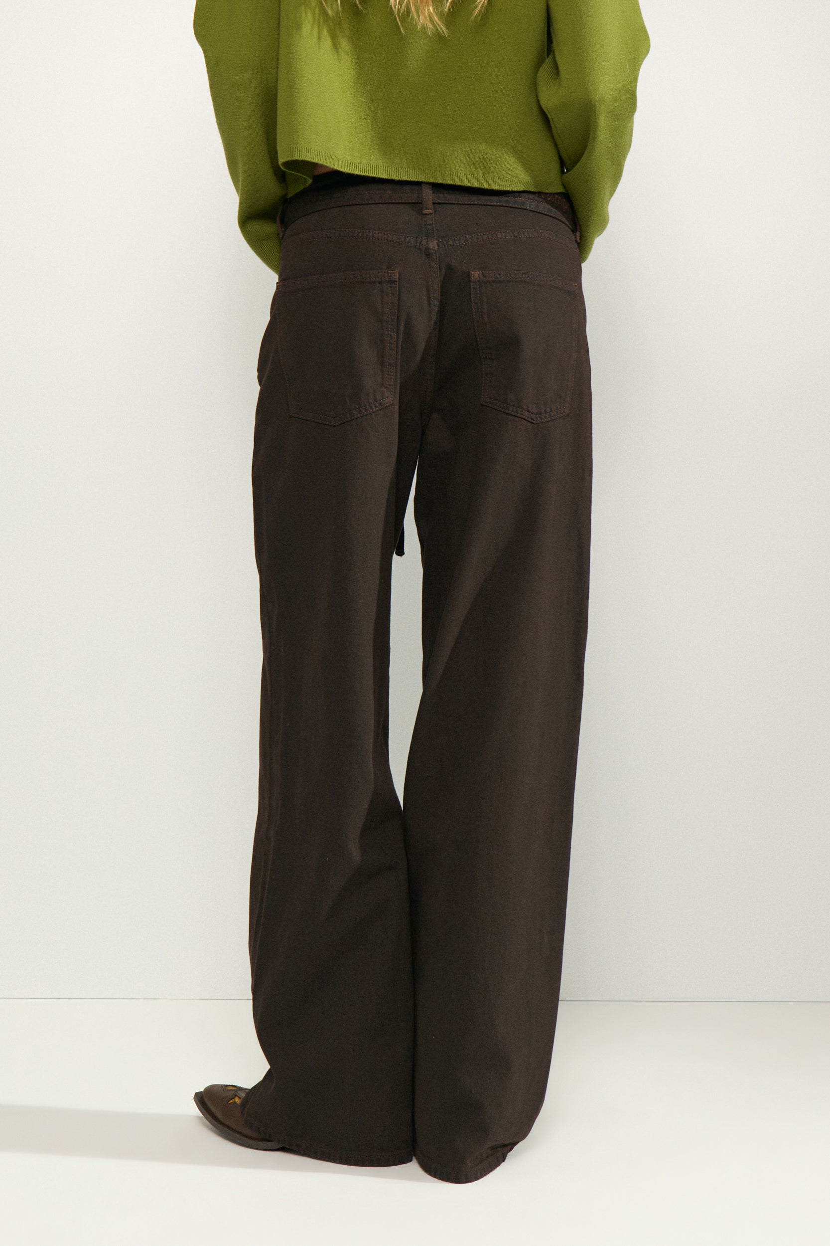 NÜMPH | BROOKLYN HR WIDE JEANS - BLACK COFFEE