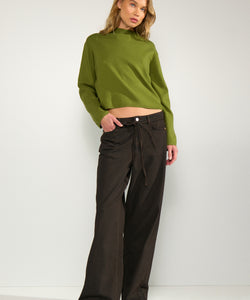NÜMPH | BROOKLYN HR WIDE JEANS - BLACK COFFEE