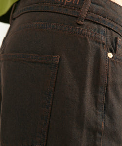 NÜMPH | BROOKLYN HR WIDE JEANS - BLACK COFFEE