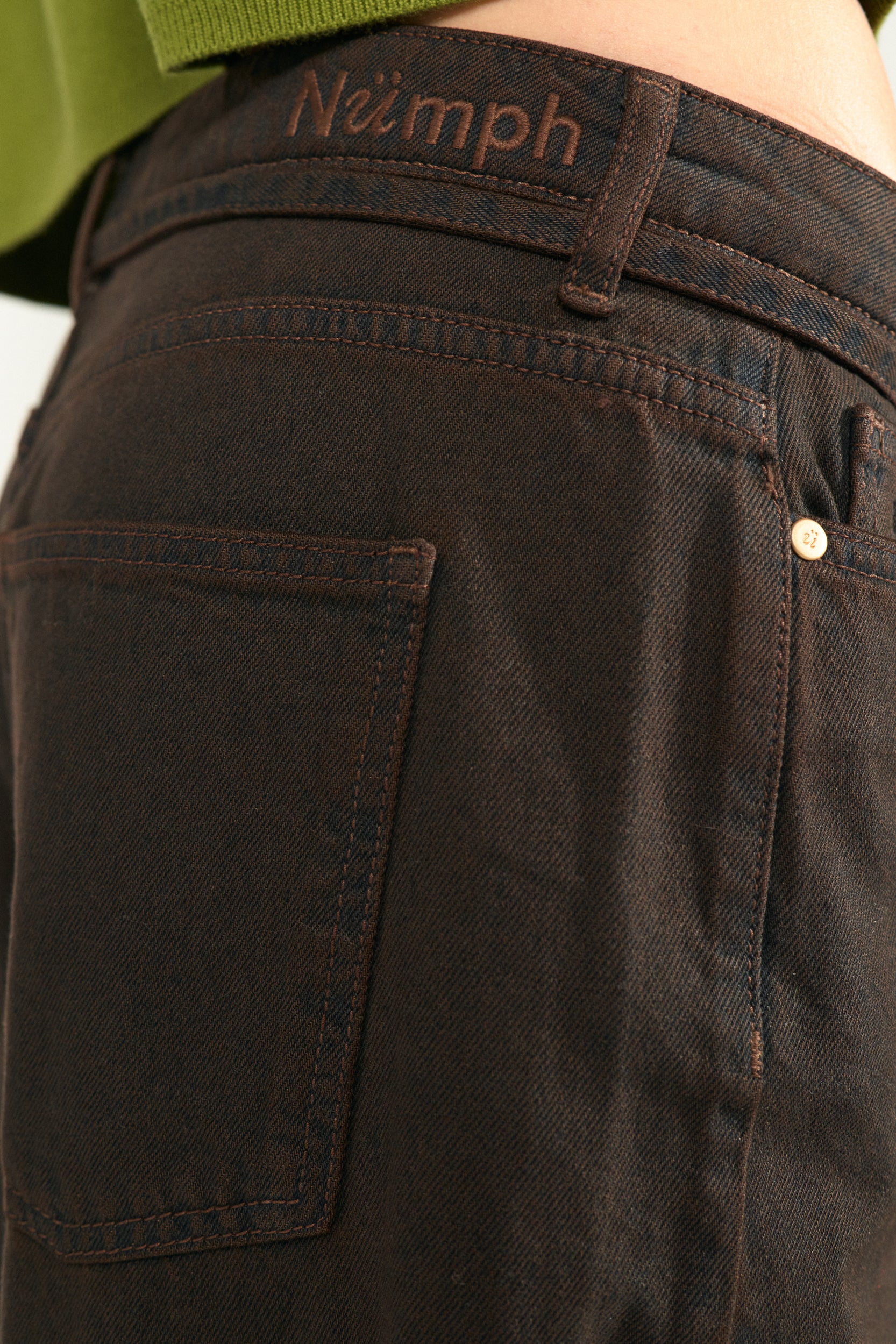 NÜMPH | BROOKLYN HR WIDE JEANS - BLACK COFFEE