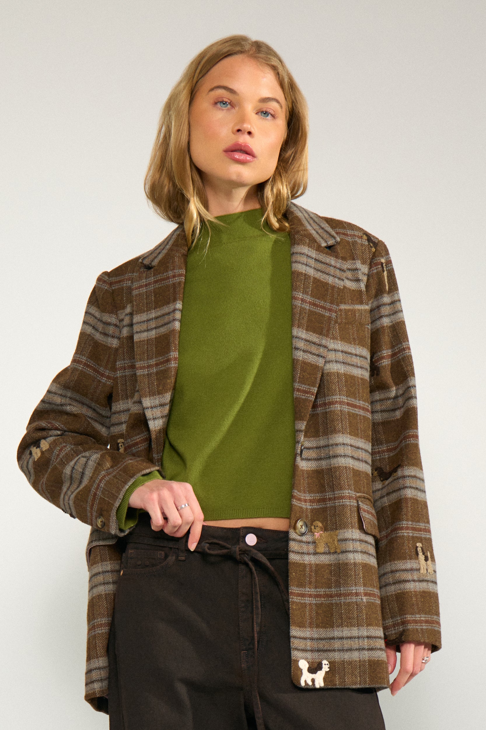 NÜMPH | EZMA OVERSIZE BLAZER - KELP
