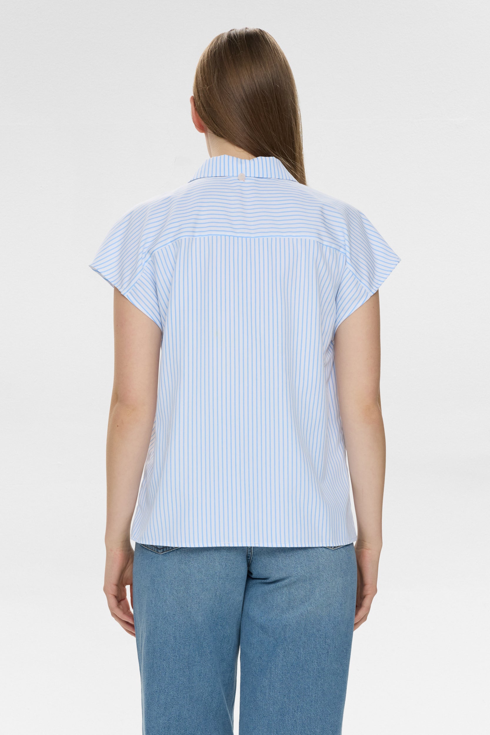 NÜMPH | ASHLEY EMBROIDERY SHIRT - AIRY BLUE
