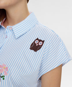NÜMPH | ASHLEY EMBROIDERY SHIRT - AIRY BLUE