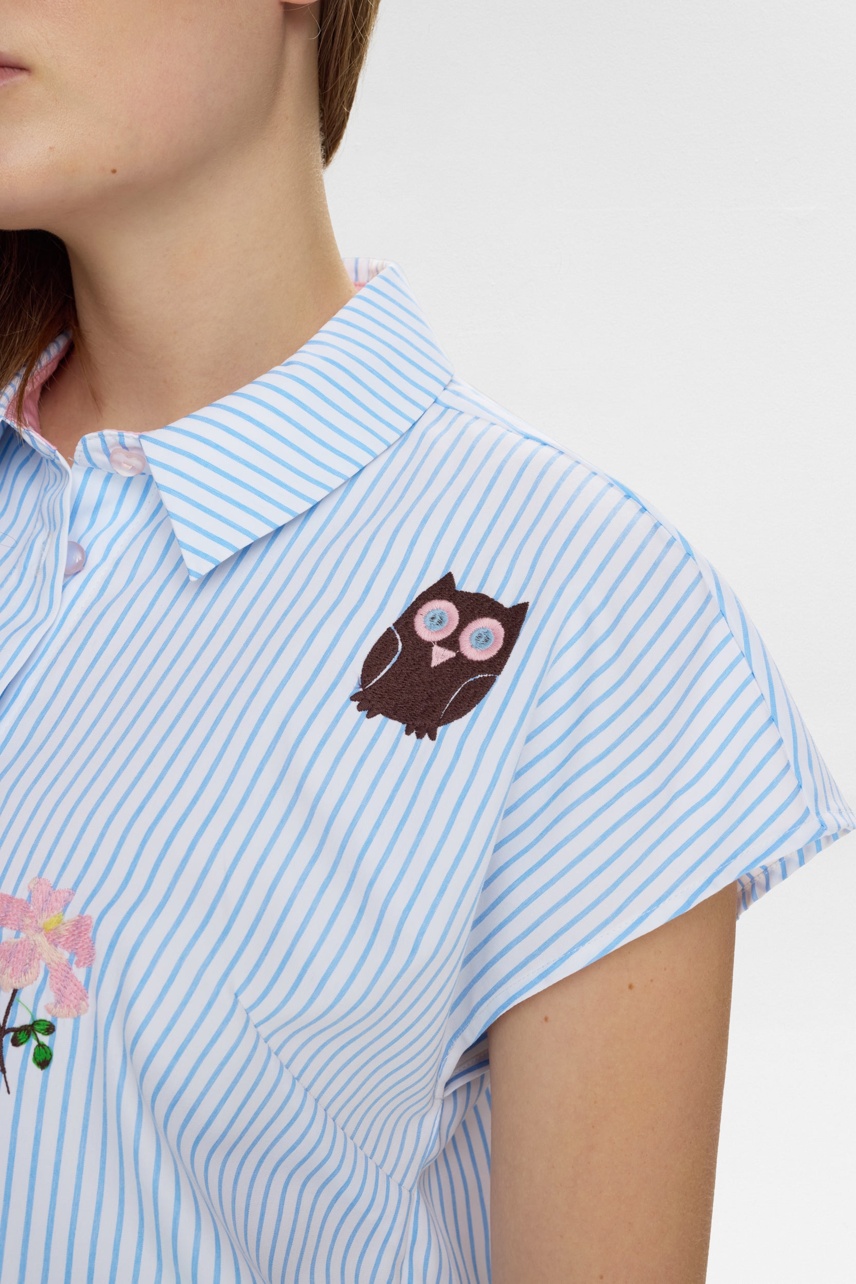 NÜMPH | ASHLEY EMBROIDERY SHIRT - AIRY BLUE