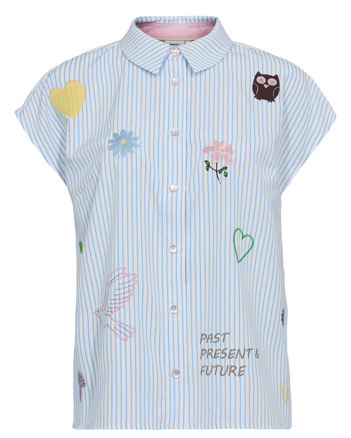 NÜMPH | ASHLEY EMBROIDERY SHIRT - AIRY BLUE